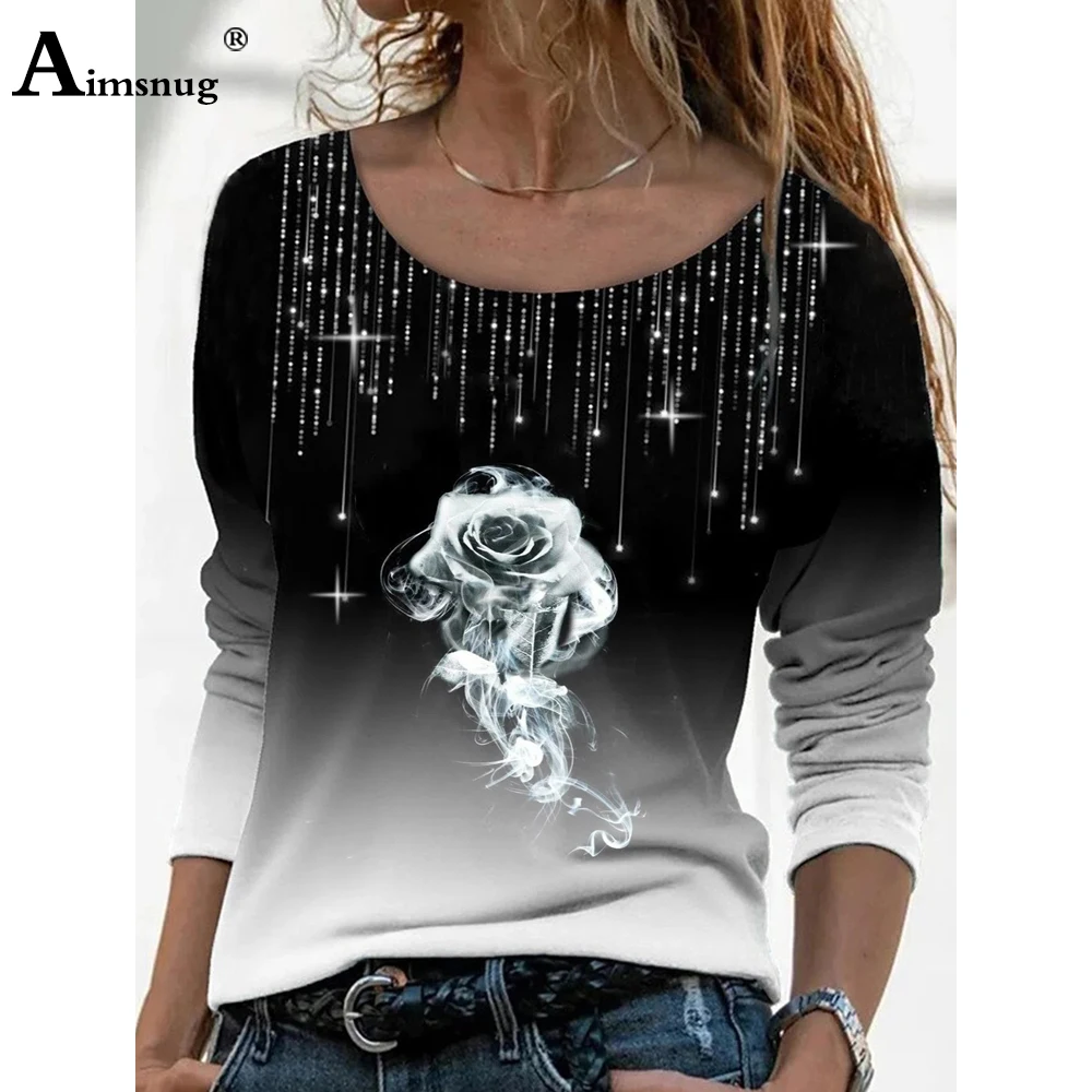 Футболка женская оверсайз с круглым вырезом Элегантная Модная топ в богемном