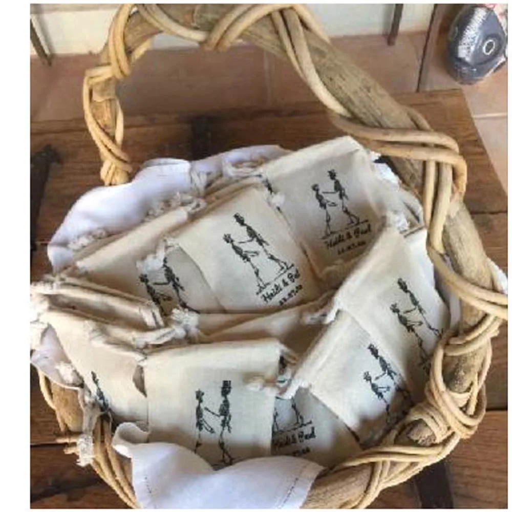 

Custom Your Logo image or text cotton drawstring bags jewelry pouches soap bag personalized corporation logo business promotion
