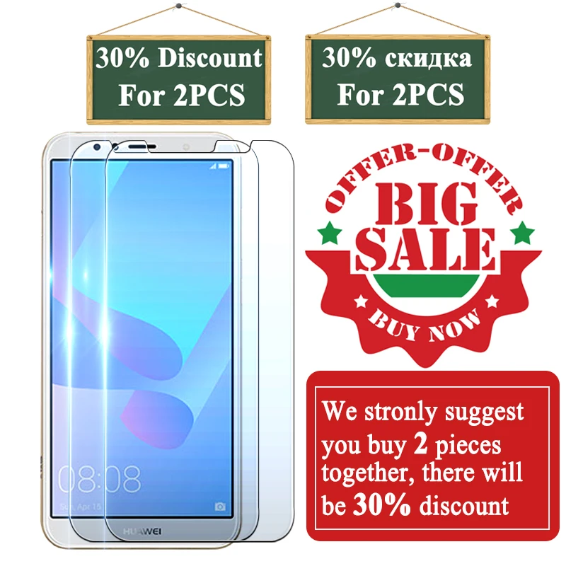Защитное стекло для huawei y6 prime 2018 armor tempered huaweii y5 2017 ii защита экрана huawey y 5 6 huaway huawie