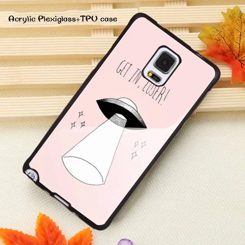 

UFO Space Phone Case Acrylic Plexiglass TPU For Samsung Note20 10 9 8 7 5 Pro ULTRA