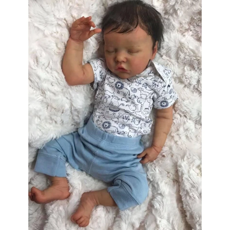 

48cm Realistic Doll Soft Silicone Vinyl Sleeping Baby Boy Lifelike Toy