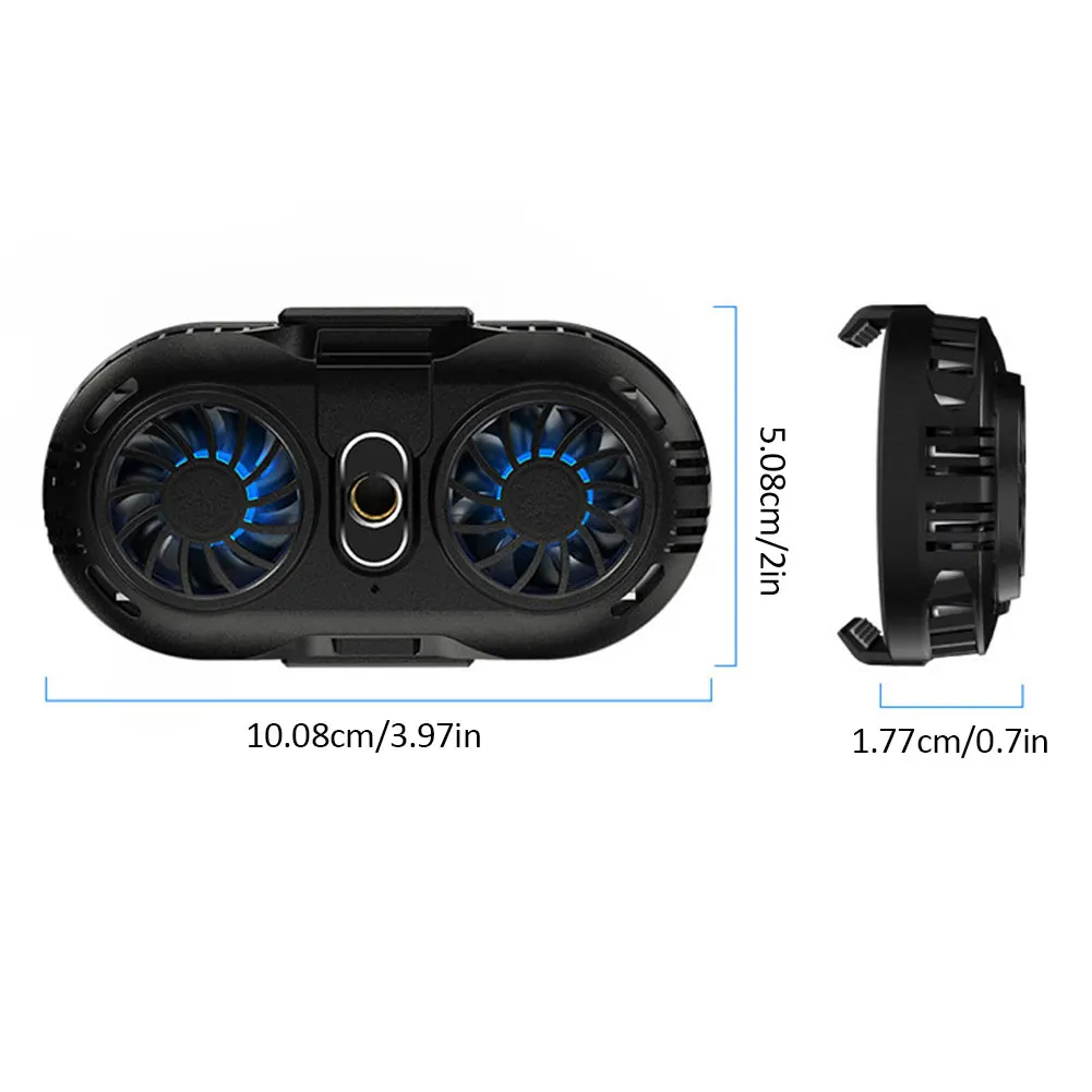 

Double Fan Mini Mobile Phone Cooler For Mobile Phones Game Phone Holder Stand Heat Sink Cooling Gamepad Controller Radiator