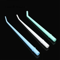 25pcsbag dental saliva ejector tips disposable surgical aspirator tip plastic curved head autoclavable suction tube 14 18