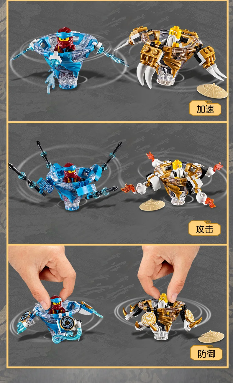 Ninjagoed Spinjitzu Nya Wu Lloyd vs Garmadon строительные блоки комплект кирпичи классический фильм