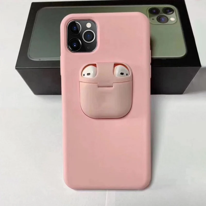 Силиконовый резиновый чехол мягкий противоударный для гарнитуры IPhone11 Pro|Бамперы|