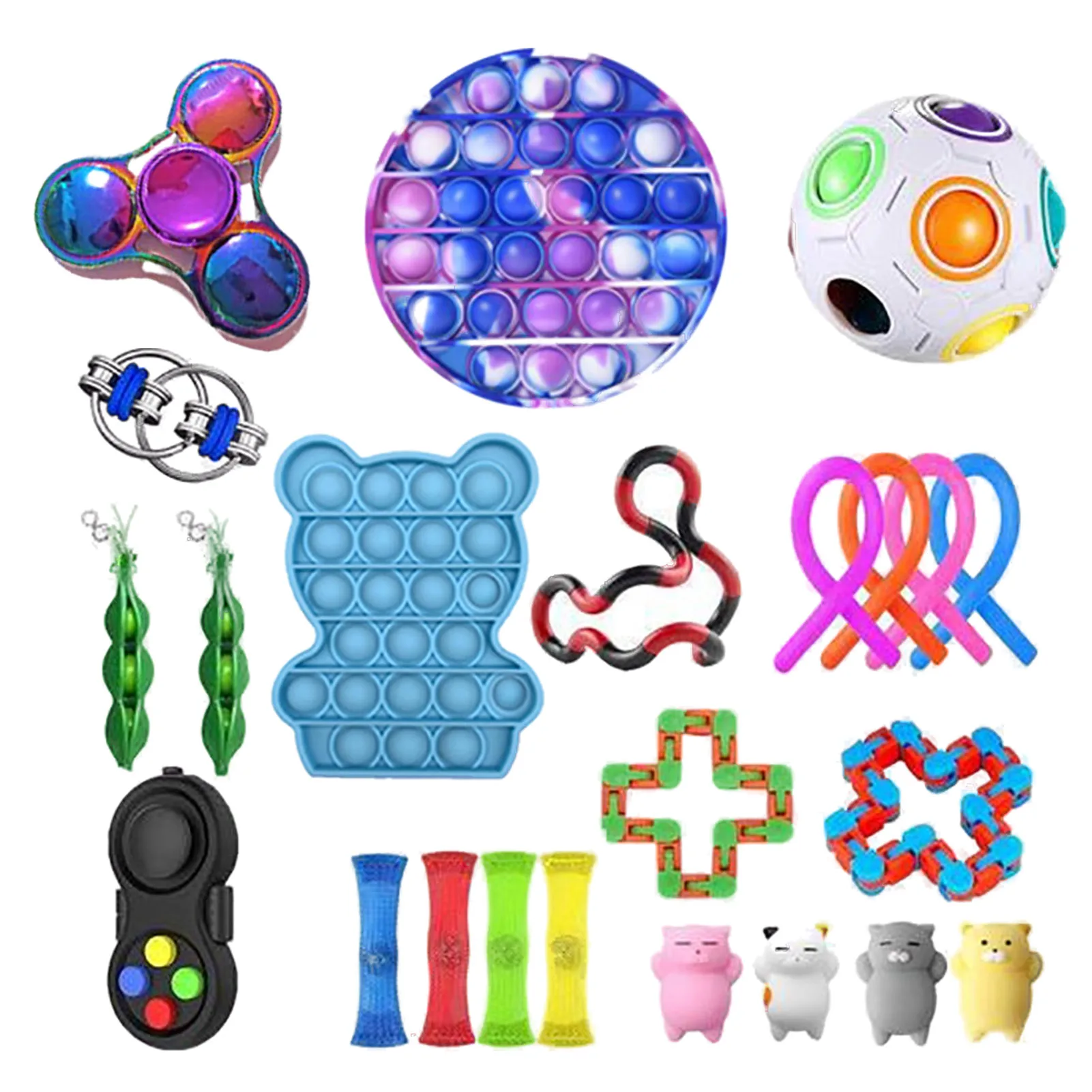 

Fidget Toys Anti Stress Toy Set Strings Popit Marble Relief Gift For Adults Girl Children Sensory Stress Relief Antistress Toys