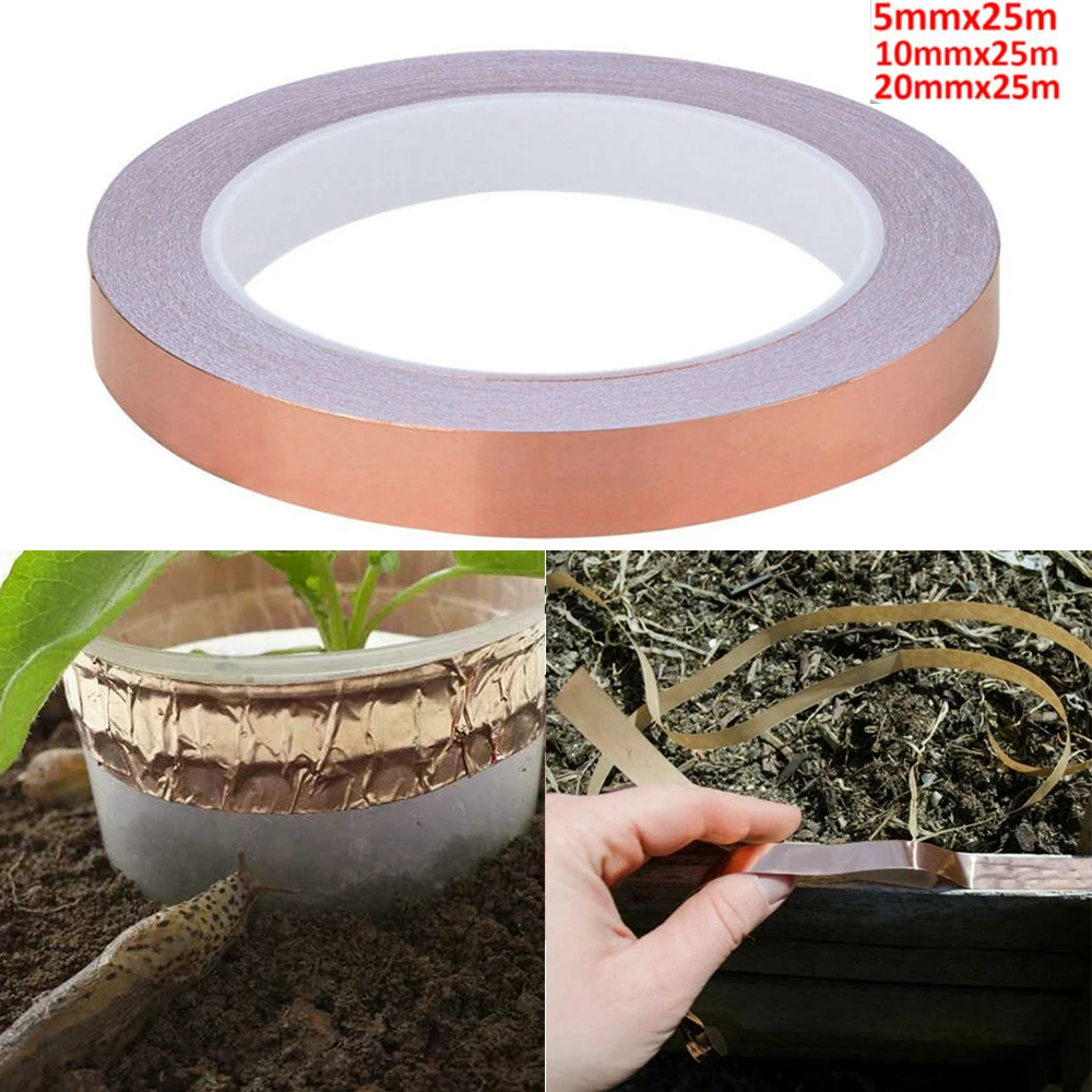 

5mm/10mm/20mm Copper foil tape Conductive Adhesive Barrier Tape Durable