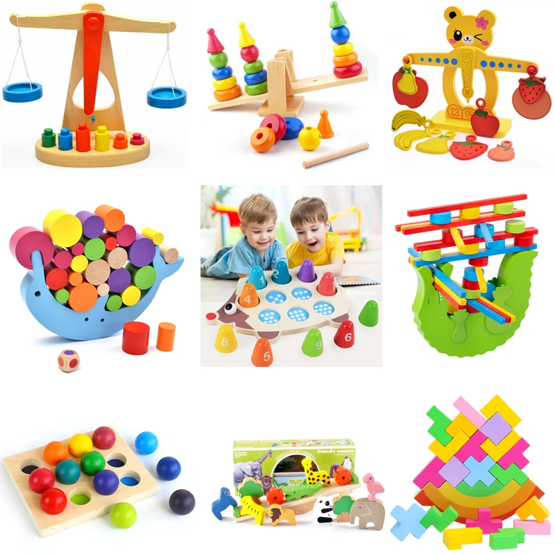 

Montessori Toy Wooden Balance Scale Toy Hen Growing Up And Laying Eggs Puzzle Jigsaw Children's Early Education Educational Toys