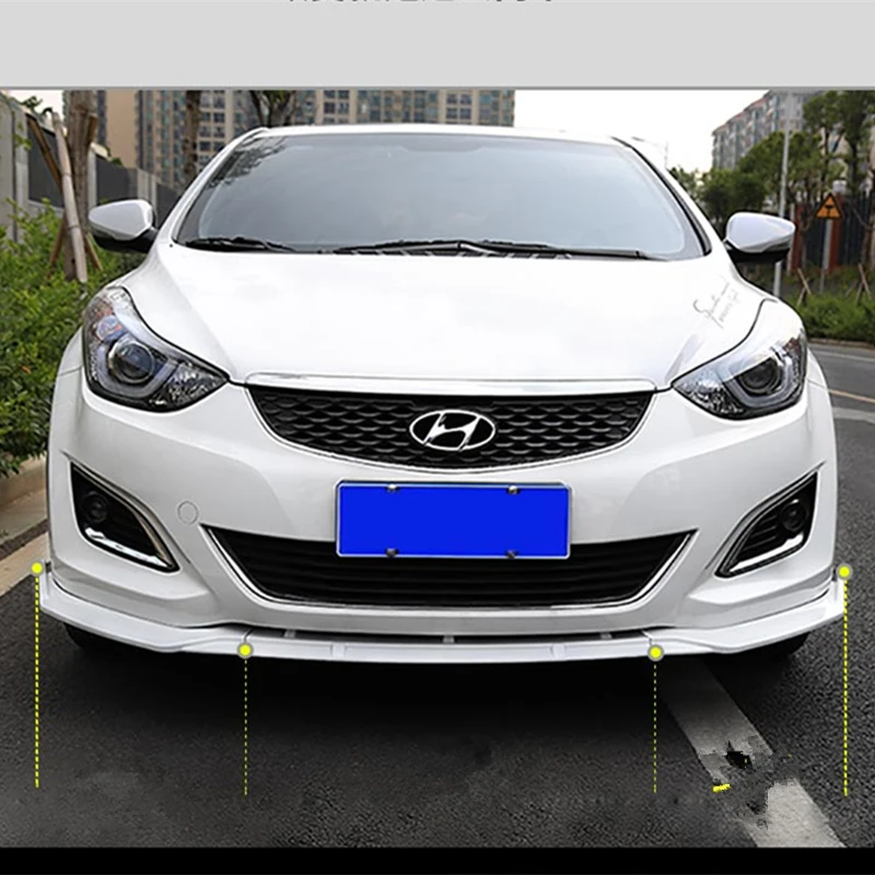Для Hyundai Elantra передний спойлер ABS бампер диффузор защитные бамперы для комплект