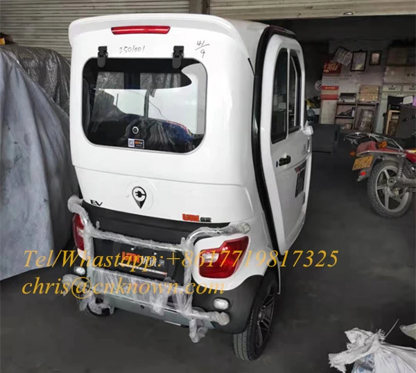 Billig 60V Geschlossene Elektrische Dreirad Für Erwachsene 3 Sitze Familie Fahrzeug Mobilität Roller Mini Auto Transport Fahrzeug Tuk Tuk Warenkorb