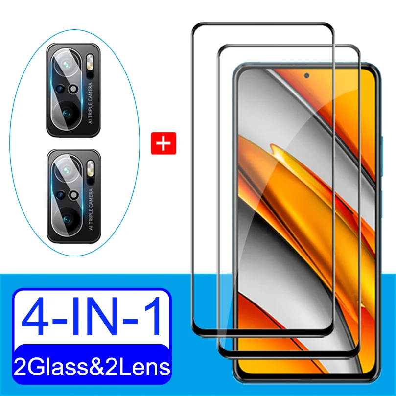 

Pelicula Poco-F3-5G,Protective Glass on Xiaomi Pocophone F3 Glass Anti-Scratch Safety Glass Poco-X3-Pro Poco-F3 Screen Protector
