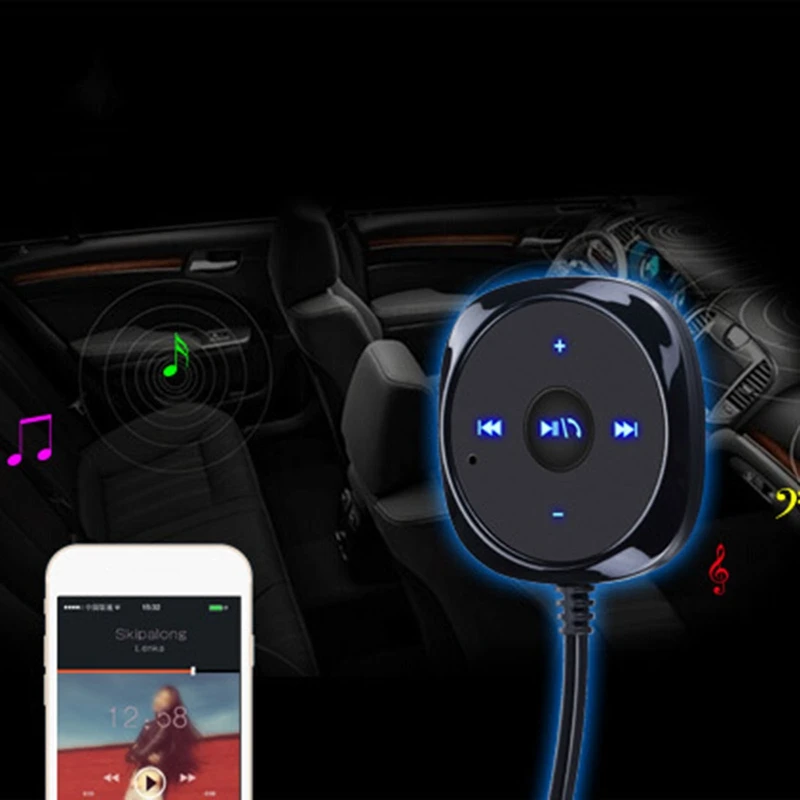 

Car Bluetooth Radio Audio Receiver BT to Aux Adapter Kit w/3.5mm Dongle USB Charger Handsfree MP3 Player FM Transmitter