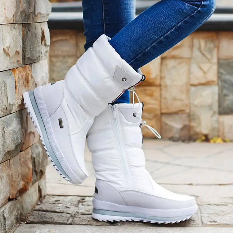 

2022 Women snow boots shoes warm woman winter boots thick plush waterproof no-slip mid-calf boots women winter shoes botas mujer