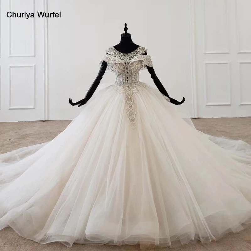 Бальное платье HTL1144 женское в стиле бохо с круглым вырезом и шнуровкой на спине