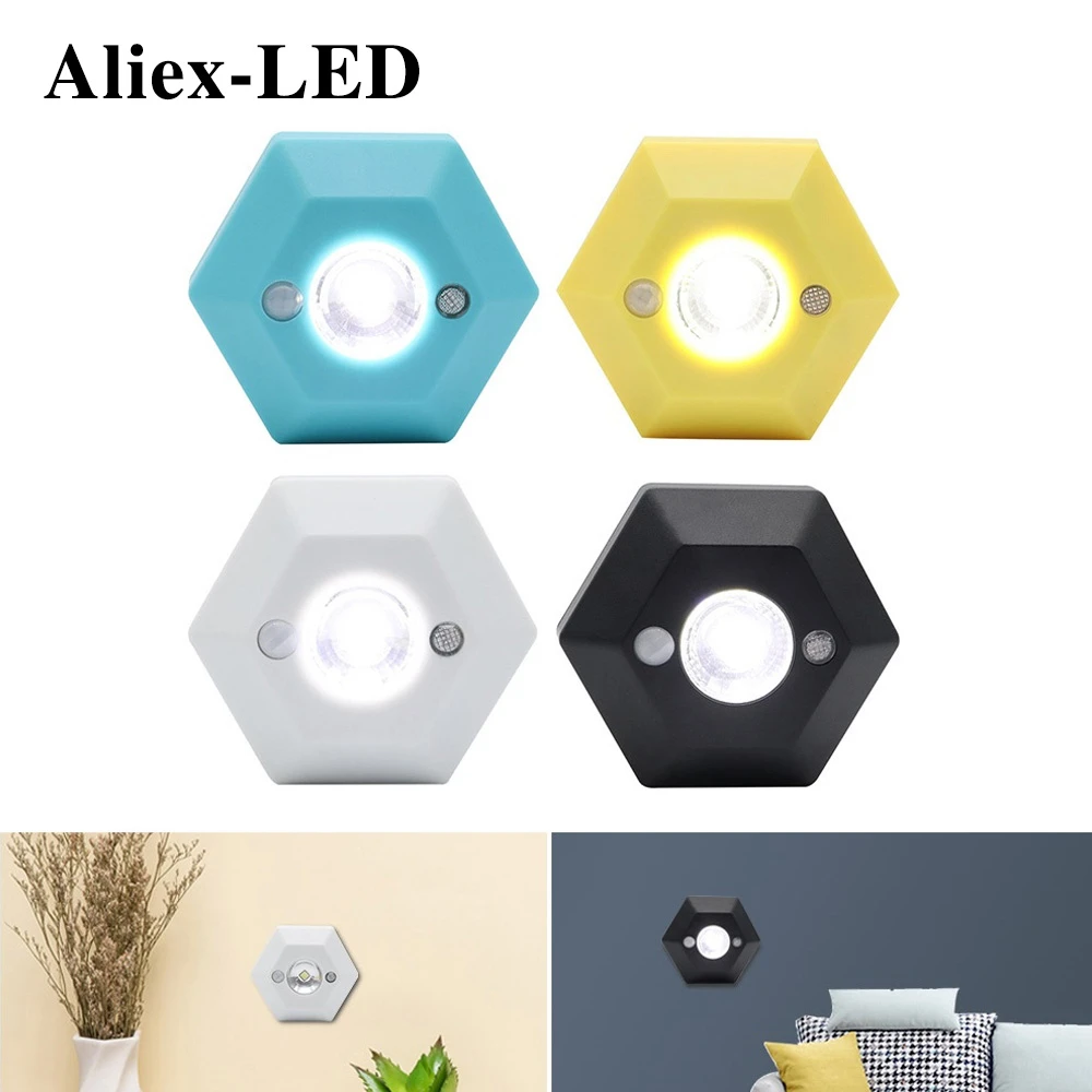 

Беспроводной светодиодный ночник с инфракрасным датчиком движения, декоративсветильник настенная лампа для спальни, кабинета, лестницы, р...