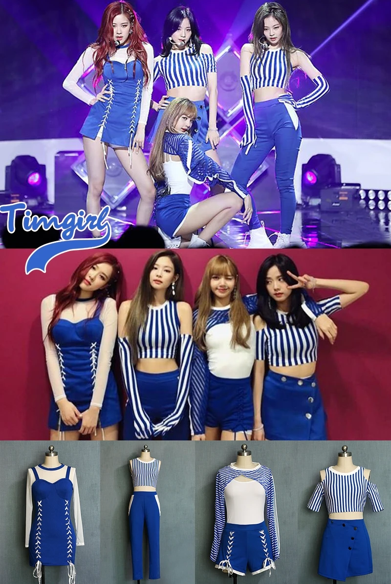 Kpop BLACKPINK Lisa same корейский сценический топ и юбка комплект из двух предметов Женская Сексуальная футболка и брюки комплект из 2 предметов