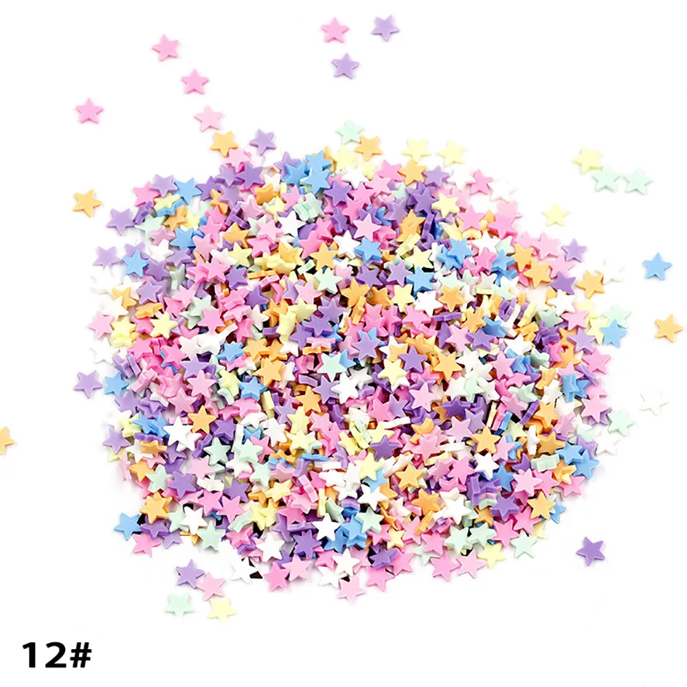 Color 12 20g 20 г крошечные милые полимерные красочные мягкие глины для слизи наполнитель DIY Поставки конфеты поддельные торт десерт грязь частицы посыпать аксессуары - Цвет: Color 12 20g