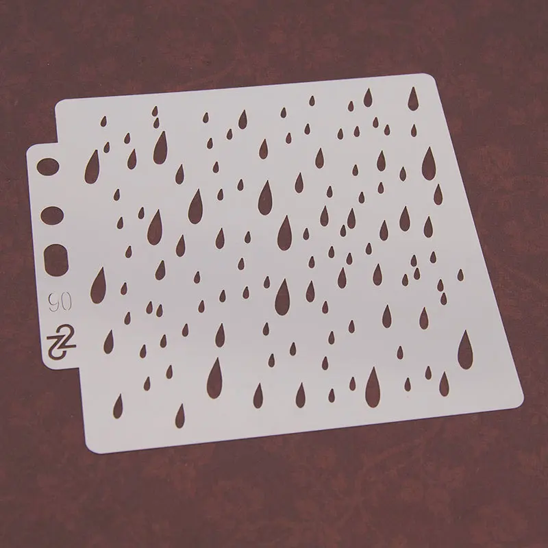 5 1 &quotДождевая капля DIY трафареты для слоев картина фотография шаблон|Трафареты| |