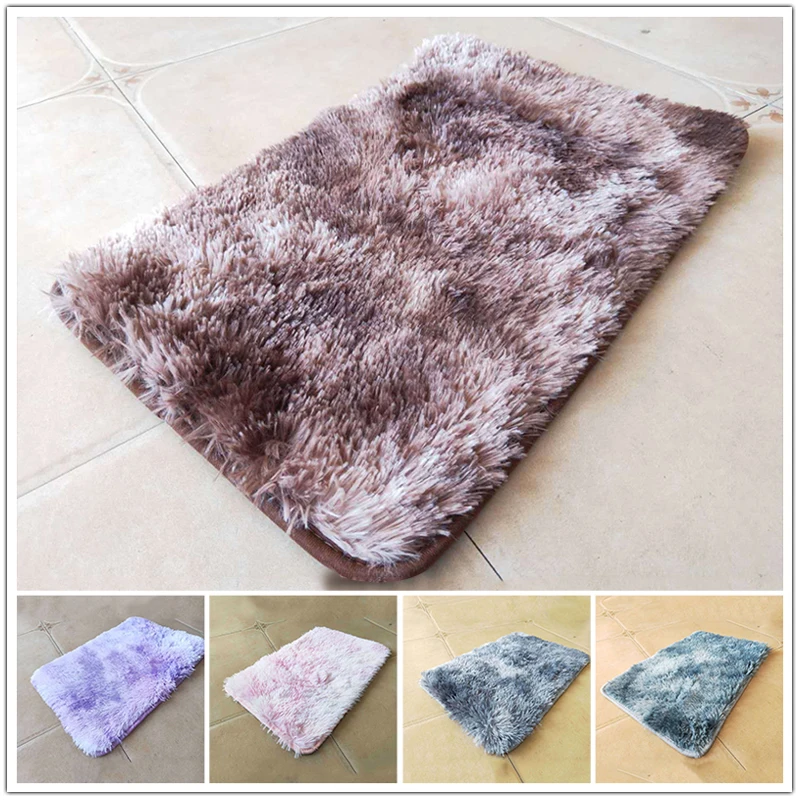 

Современный и простой однотонный плюшевый дверной ковер 40x6 см, Нескользящий Впитывающий дверной коврик для ванной комнаты, домашний декора...