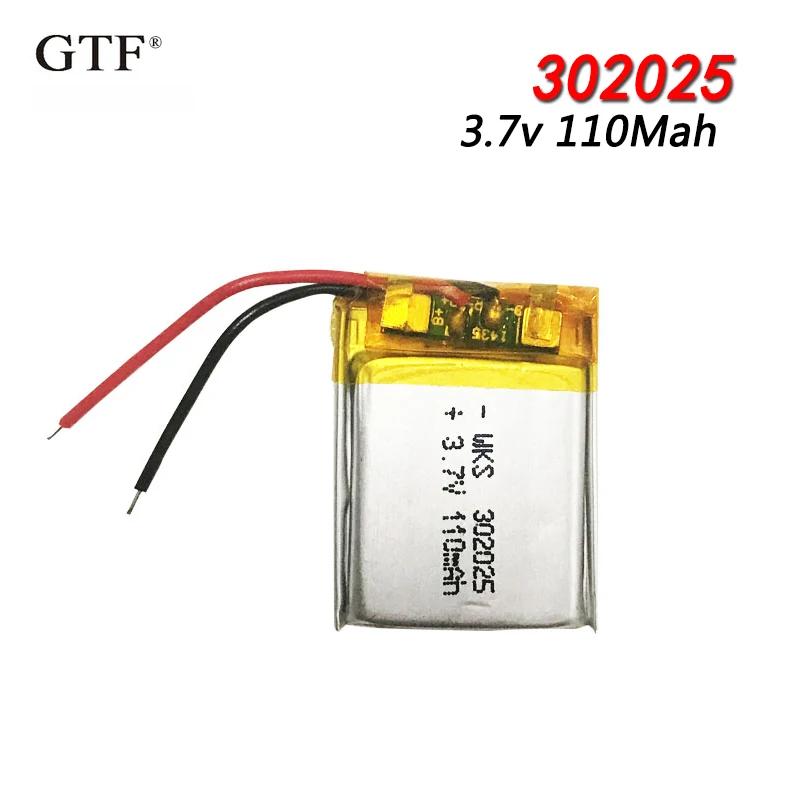 302025 3 7 V 110mAh литий-полимерный Перезаряжаемые батарея для GPS Оборудование PSP MP3 MP4 DVD