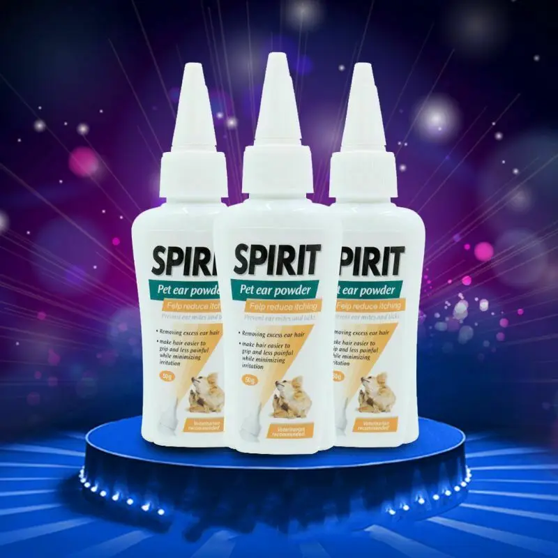 Pet ушной порошок для собак и кошек Ухо Уход за здоровьем легко удалить волос