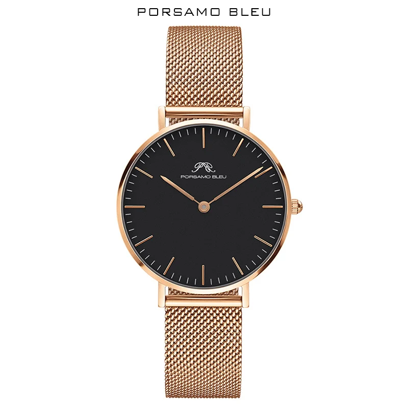 Porsamo Bleu brand popular women's Japanese quartz movement women's watch with Daniel Wellington enlarge