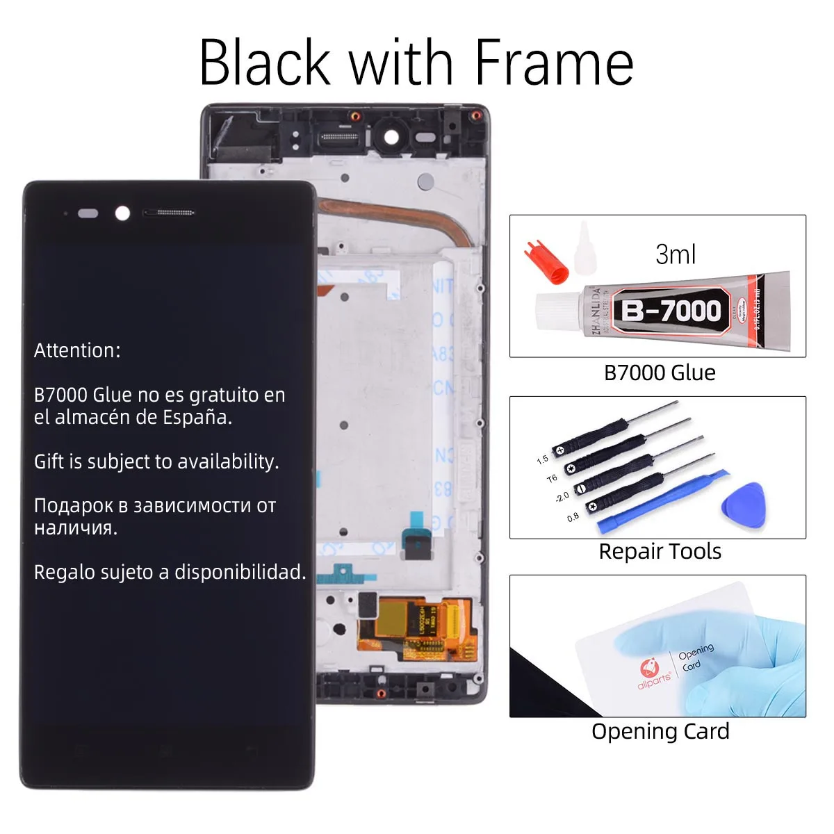 Дисплей для Lenovo Vibe Shot Max Z90 Z90A40 Z90-7 LCD в сборе с тачскрином на рамке черный - Цвет: with Frame Black
