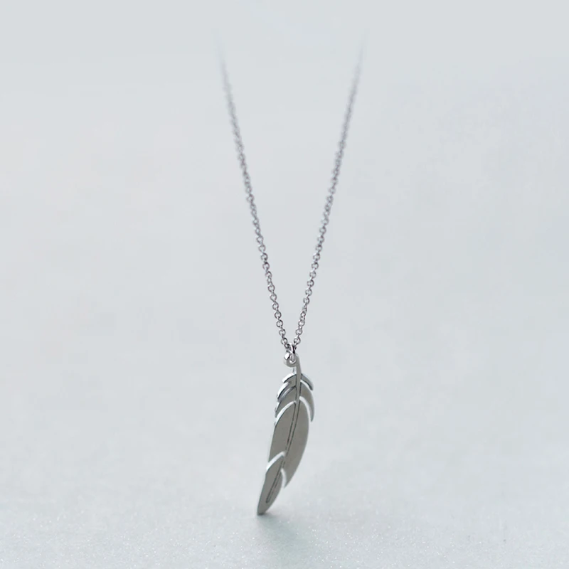 Женское Ожерелье-чокер из серебра 925 пробы с металлическими перьями | Украшения и
