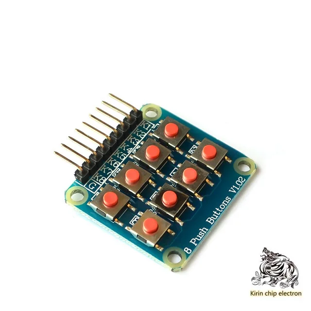 

5pcs / lot microswitch 2 * 4 matrix keyboard 8-bit key independent key single chip microcomputer extended keyboard module
