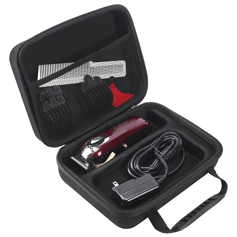 

ASDS-Carrying Case Zipper Pouch Eva Travel Bag For Wahl Professional Cordless Magic Clip #8148/#8504 With Hair Cutter Salon Cape