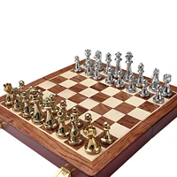 high end chess gift box metal chess pieces foldable board game special chess for travel family gatherings friends entertainment