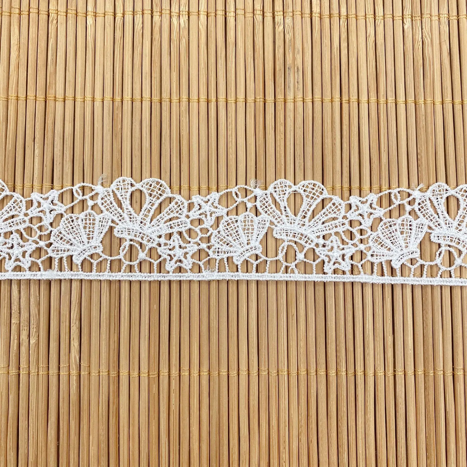 

Полые односторонние ракушки звезды цветы Водорастворимая кружевная ткань «сделай сам» отделочные ленты головной убор свадебное украшение...