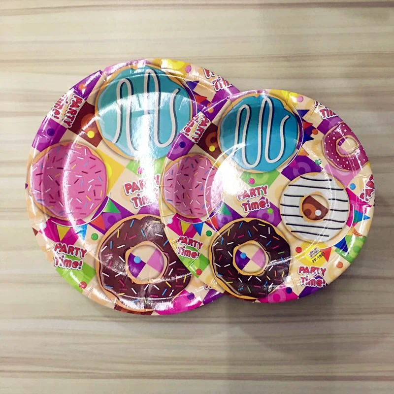 Мультяшные Милые Пончики скатерть для вечерние одноразовые подарки на день