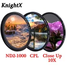 Фильтр объектива KnightX UV CPL для canon sony nikon 50d 2000d аксессуары для dslr 1200d d80 60d 49 52 55 58 62 67 72 77