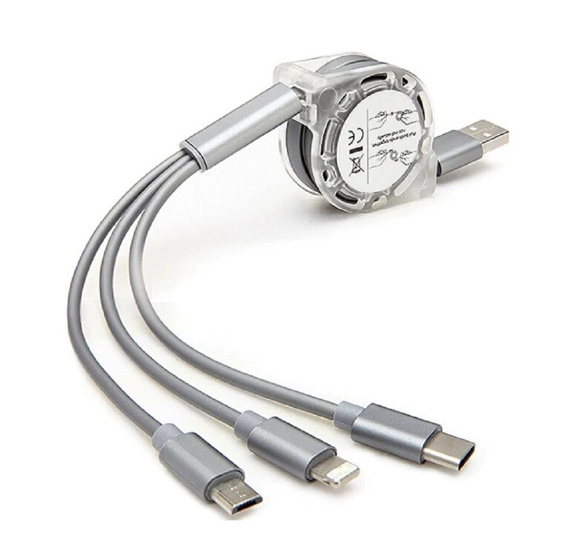 3 в 1 многофункциональный кабель для зарядки и передачи данных 7 цветов|Кабели