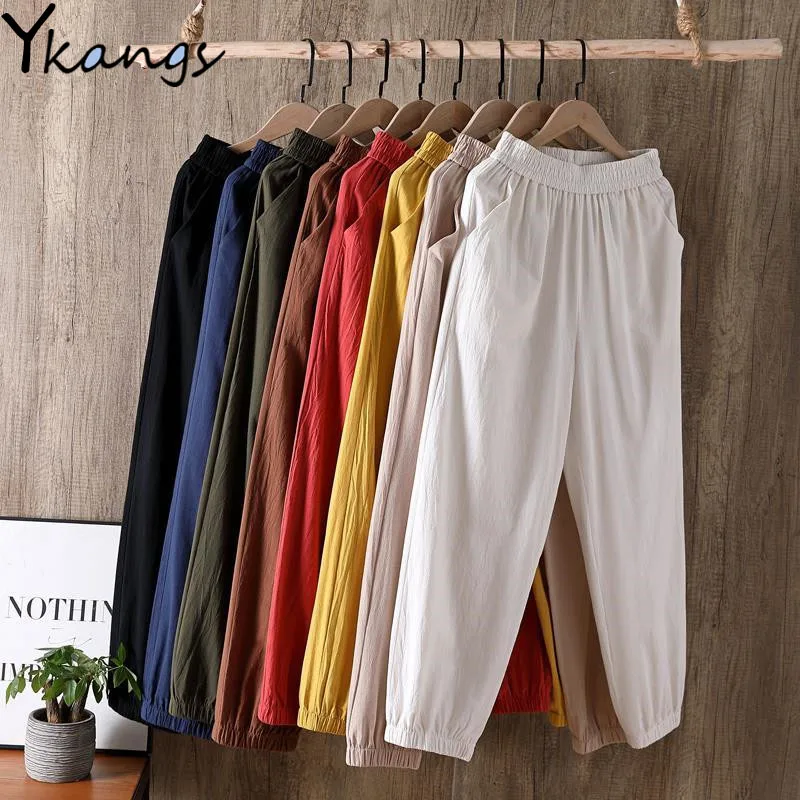 

Loose Joggers Cargo Harem Pants Women Plus Size Cotton linen Women's Harem Boyfriend Pants For Women Pencil Sweatpant Large Size