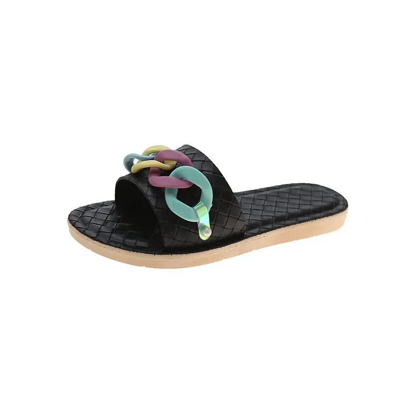 

Shoes Woman 2021 House Slippers Platform Luxury Slides Designer Massage Flat Fabric Scandals Bonded Leather Fashion Basic PU