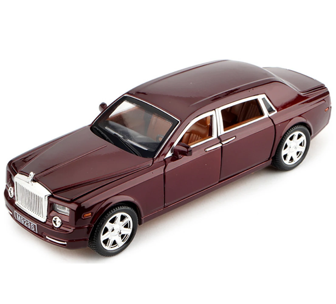 Model 1-red 1:32 шкала Rolls Royce сплав литой под давлением металлический автомобиль-модель звуковой светильник Вытяните назад SUV 6 дверей можно открыть автомобиль-коллекция - Цвет: Model 1-red