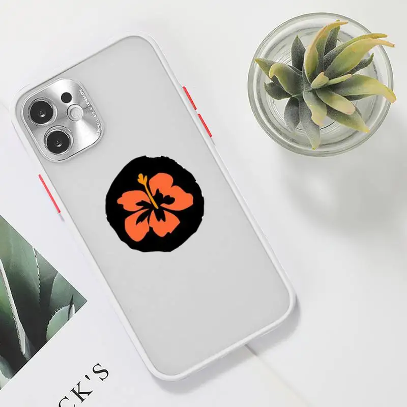 

angle Flame flower Phone Case For iPhone 12 11 Mini Pro XR XS Max 7 8 Plus X Matte transparent White Cover