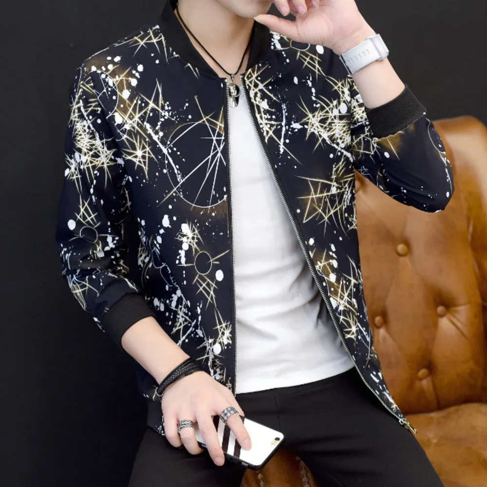 Сезон 2020 куртка-бомбер мужская куртка с цветочным принтом пальто большого