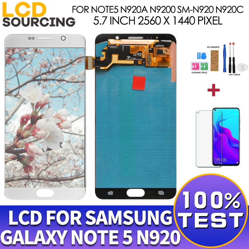 ЖК дисплей 5 7 дюйма для Samsung Galaxy Note N920 N920A N9200 сенсорный экран с дигитайзером в