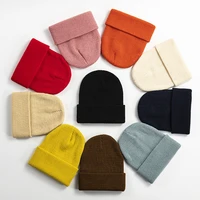 hats for women autumn winter hats soft knitting foldable ear protection unisex outdoor men cap female cover head cap beanie hats