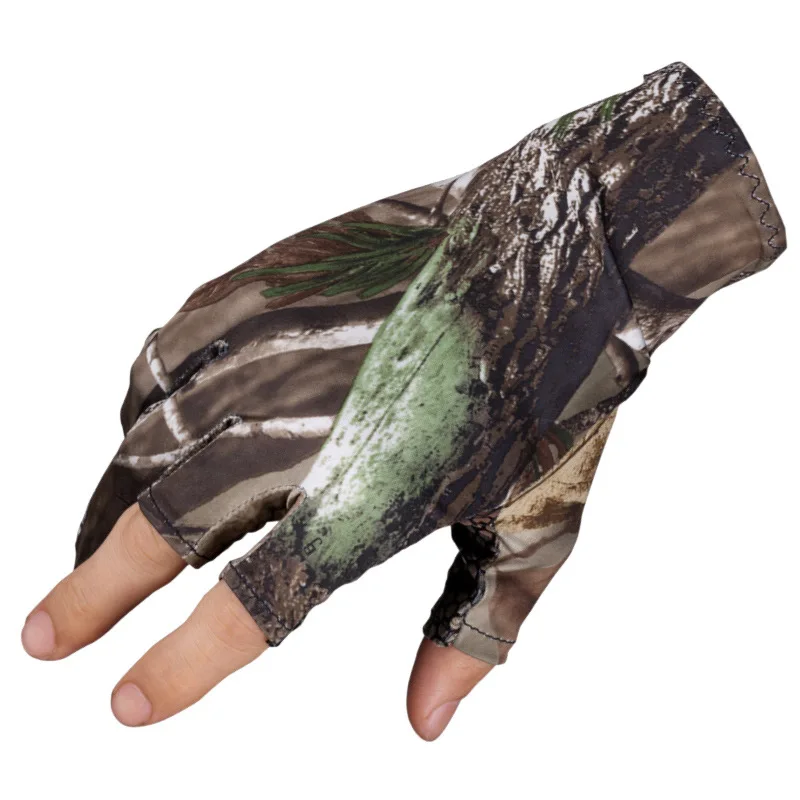 2017 Кома 3 Половина Finger Камуфляж перчатки рыбалка С антискользящим покрытием