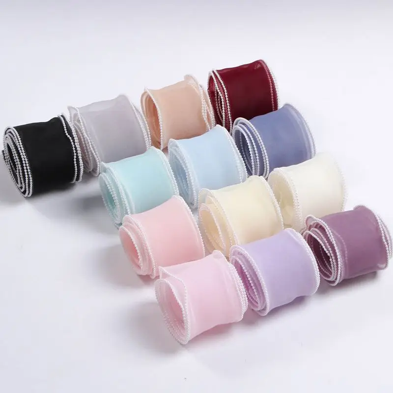 Кружевная пряжа с жемчугом 6 см заколка для волос сделай сам лента бантом