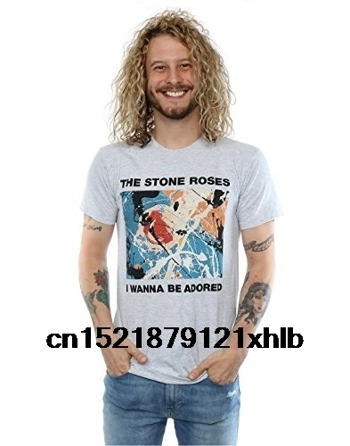 Мужская футболка с изображением каменной розы коротким рукавом серая забавная