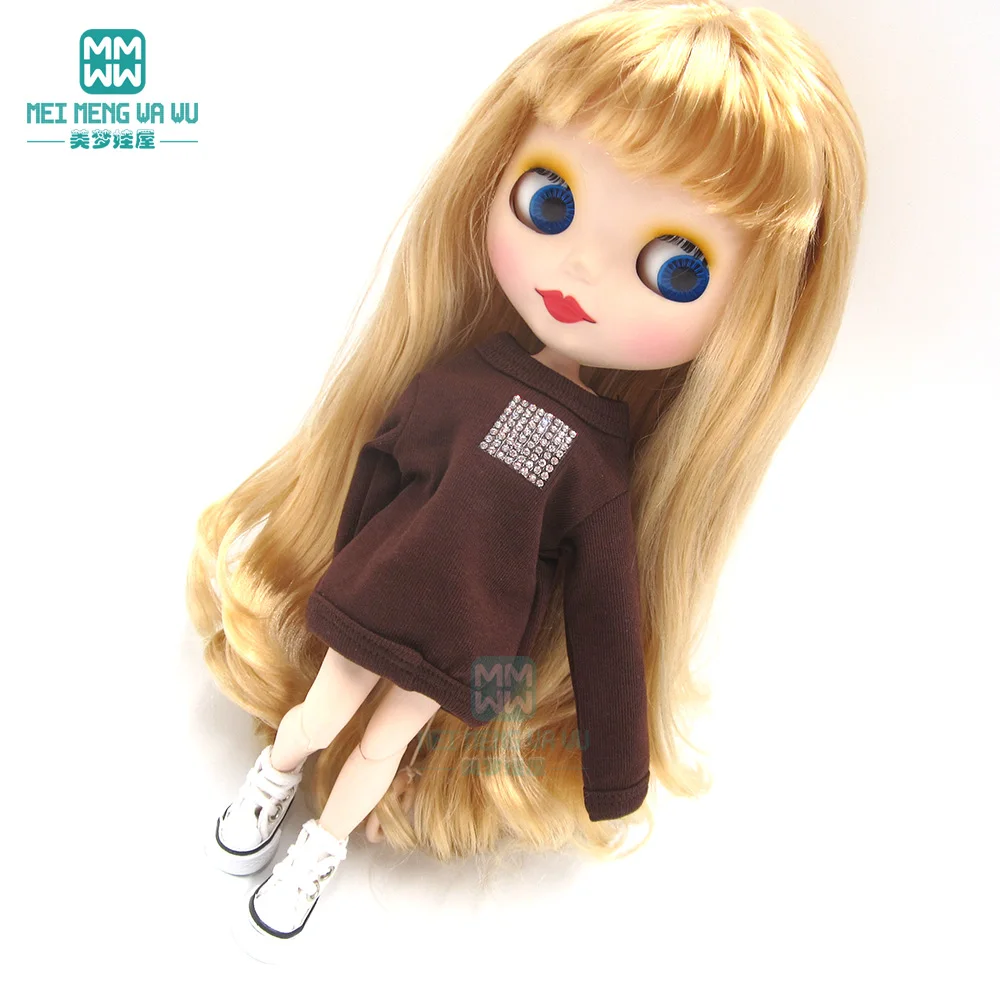Одежда для куклы подходит 1/6 28-30 см blyth Azone OB23 OB24 модная Толстовка розовый, черный, белый, коричневый