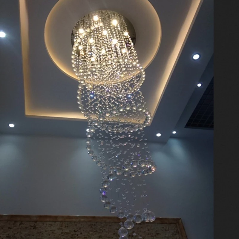 売る スパイラルデザインのモダンなLEDシーリングライト,クリスタルシャンデリア,シャンパンカラー,モダンなデザイン,日曜大工,80 X H250cm