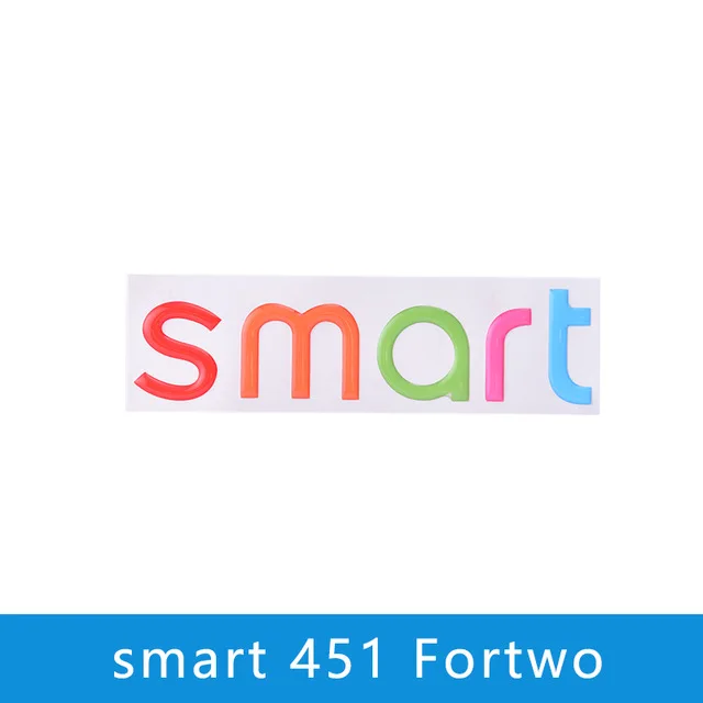 Color 451 Автомобильная наклейка с логотипом для Smart 451 453 fortwo forfour 3D Автомобильная задняя эмблемы и аксессуары для автомобиля внешний стиль автомобиля - Название цвета: Color 451