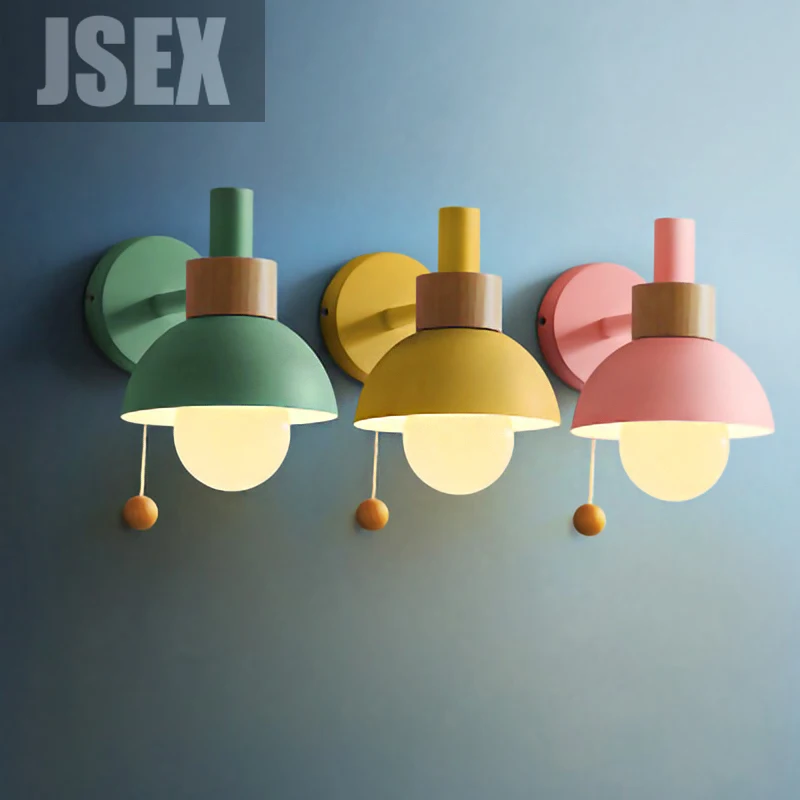 

Прикроватная светодиодная настенная лампа с выключателем, E27, 110 В, 220 В