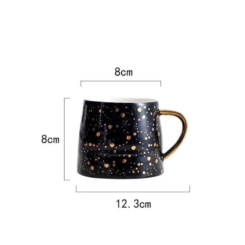 

Gold Dot Ceramics Cup Tea Milk Coffee Cup Water Mug 1pc